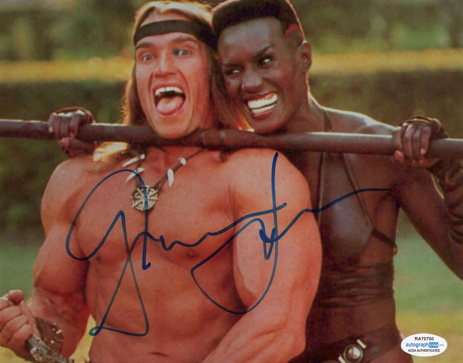 GRACE JONES — Grace Jones signed "CONAN THE DESTROYER" 8x10 Photo EXACT PROOF b ACOA COA, изображение 4