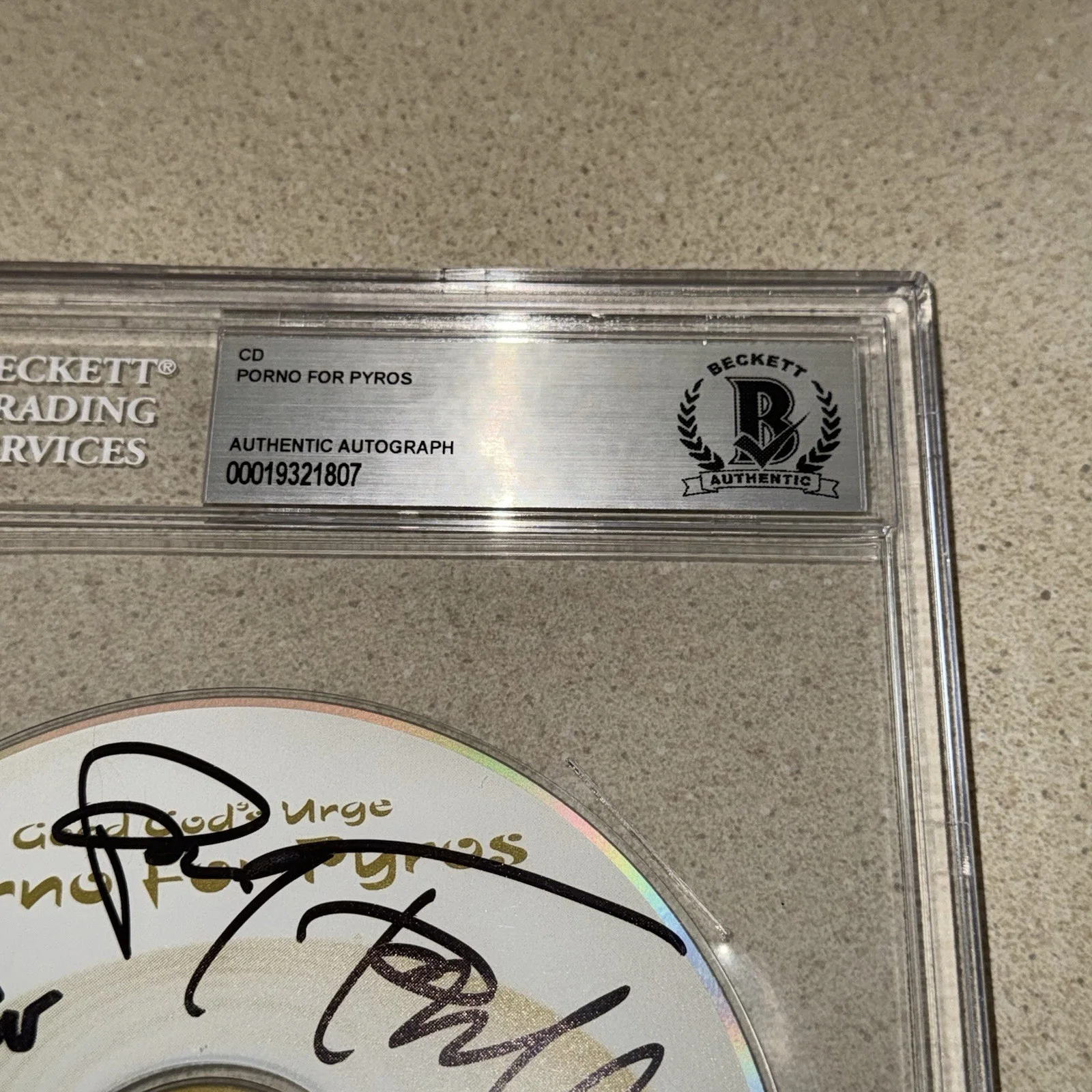 BAND PORNO FOR PYROS GROUP signed autographed GOOD GOD'S URGE CD BECKETT SLAB, изображение 2