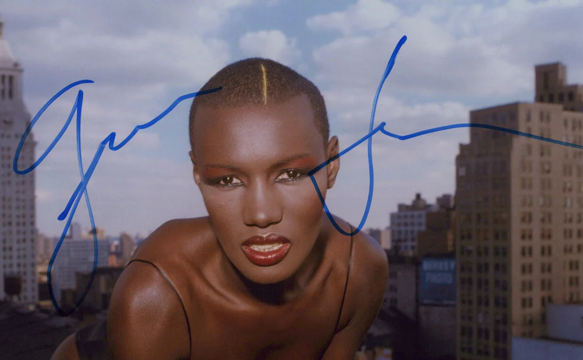 GRACE JONES — Grace Jones signed Autographed 8x10 Photo PROOF a MODEL 007 Jame Bond ACOA COA, image 4
