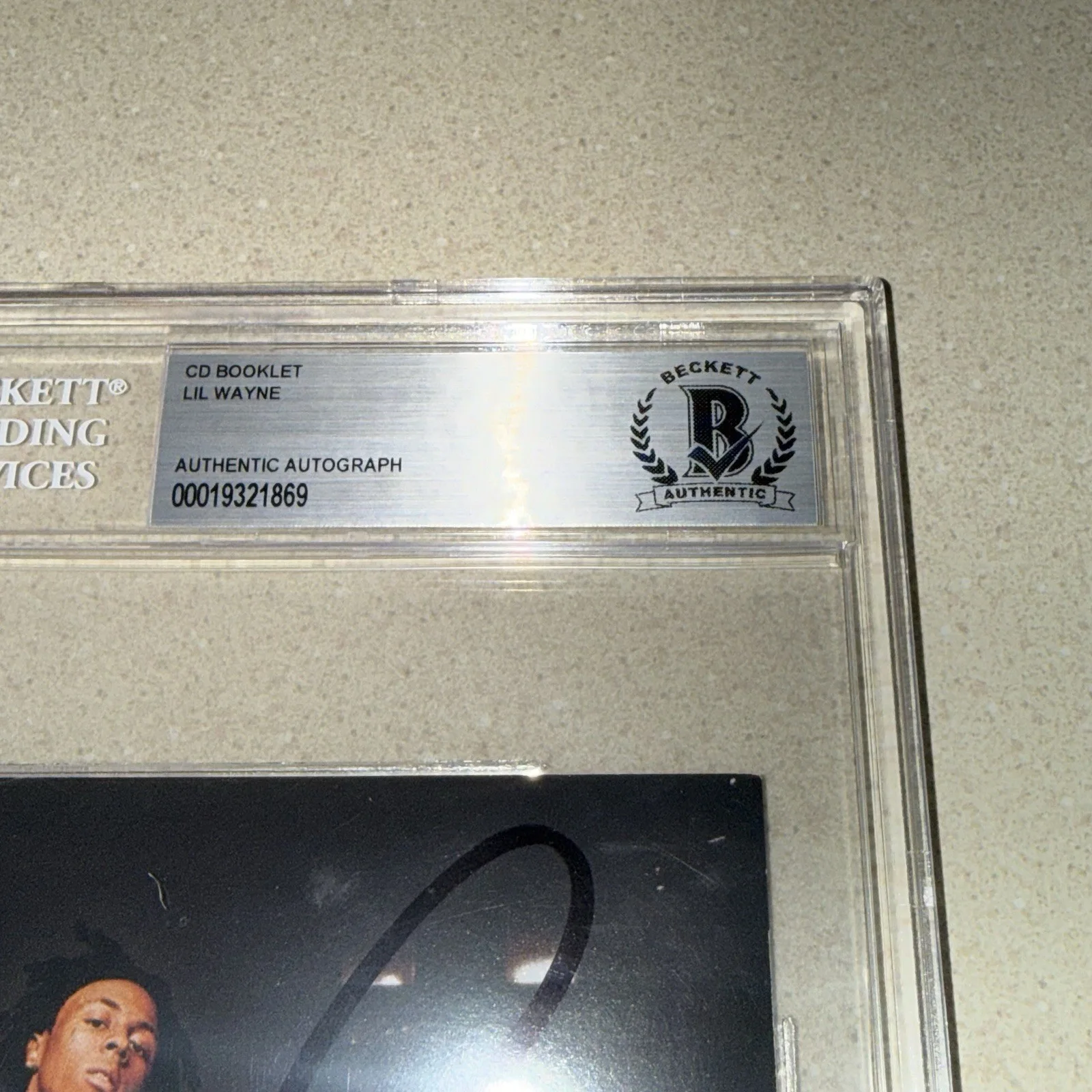 RAPPER LIL WAYNE signed autographed THA CARTER TUNECHI CD BECKETT BAS SLABBED, image 4