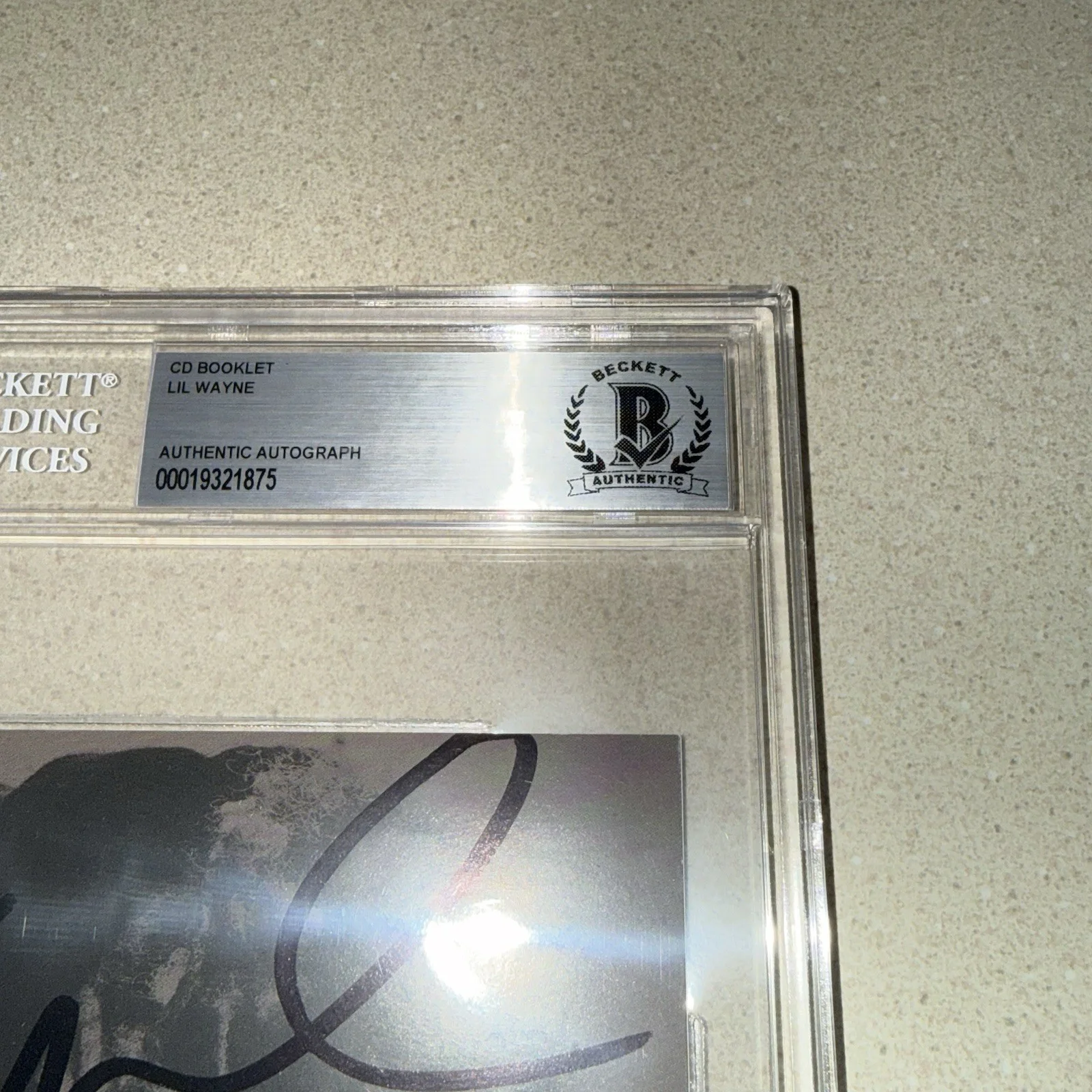 RAPPER LIL WAYNE signed autographed I AM MUSIC TUNECHI CD BECKETT BAS SLABBED, изображение 3