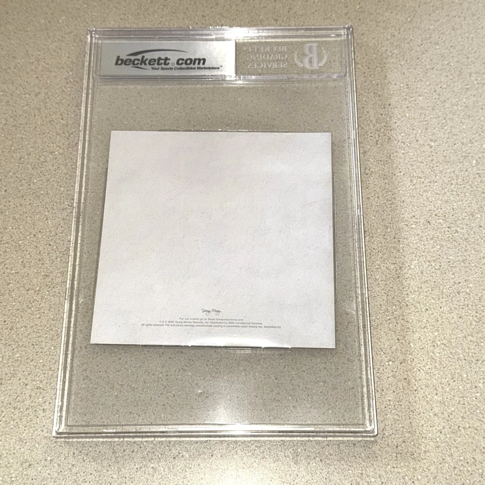 RAPPER LIL WAYNE signed autographed FUNERAL TUNECHI CD BECKETT BAS SLABBED, image 3