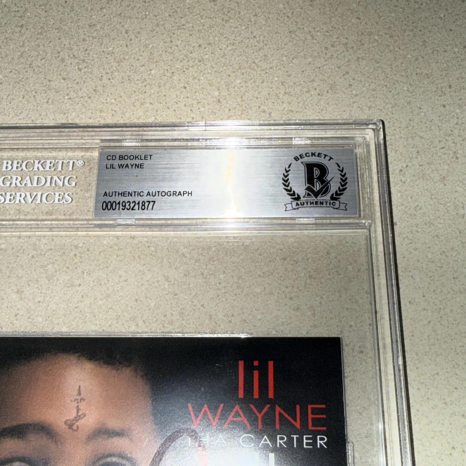RAPPER LIL WAYNE signed autographed THA CARTER III CD BECKETT BAS SLABBED, image 3