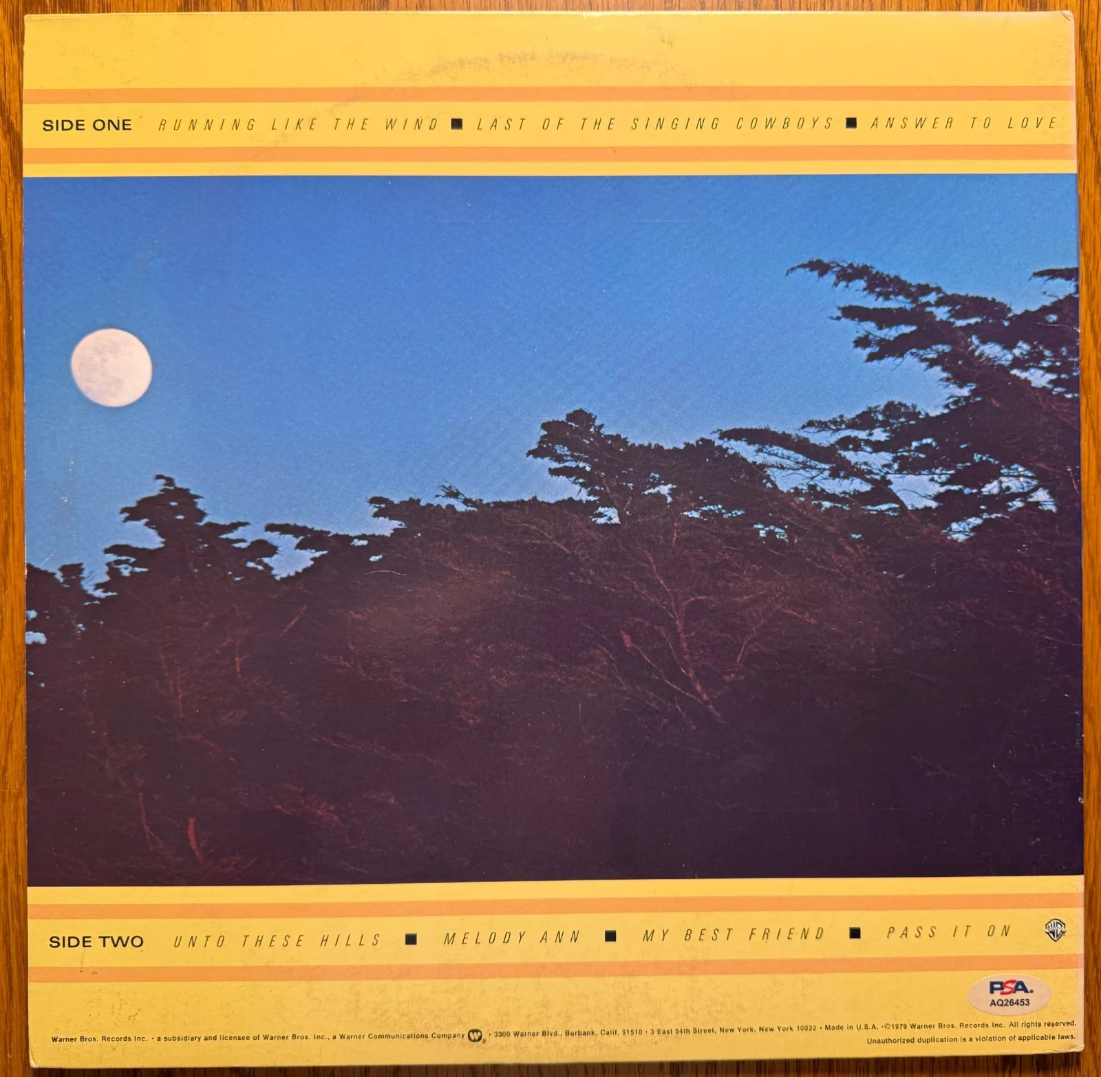 DOUG GRAY SIGNED MARSHALL TUCKER BAND RUNNING LIKE THE WIND VINYL LP PSA/DNA, изображение 2