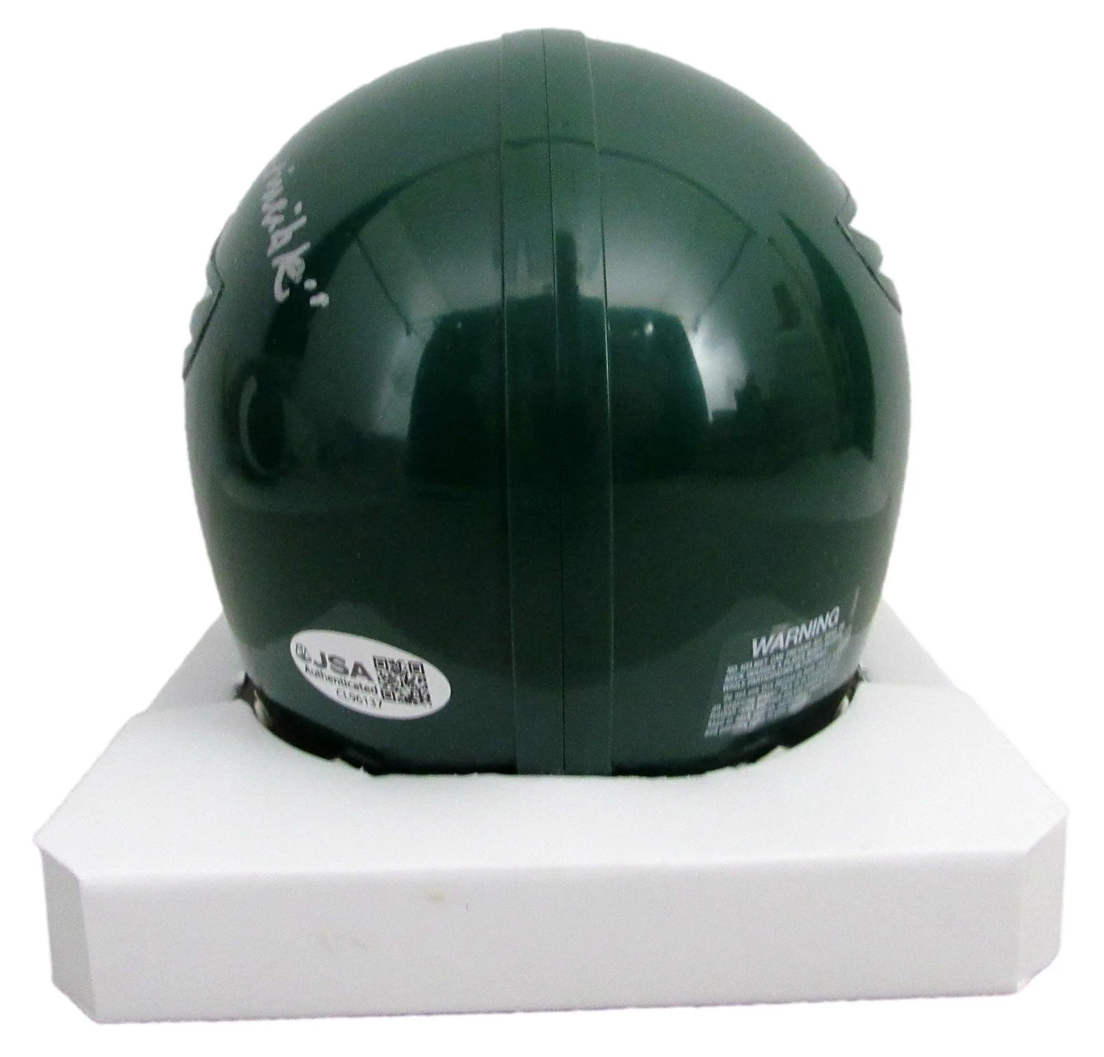 Michael Rispoli Signed/Inscr Eagles Mini Football Helmet "Invincible" JSA 207761, image 4
