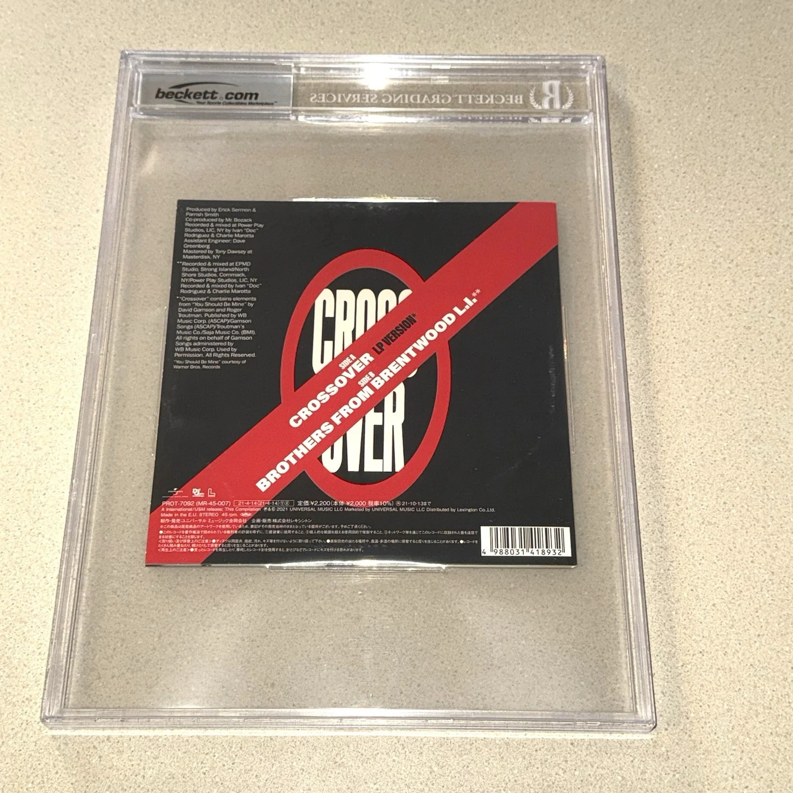 EPMD GROUP signed autographed CROSS OVER ERIC SERMON PARRISH BECKETT BAS SLABBED, image 4