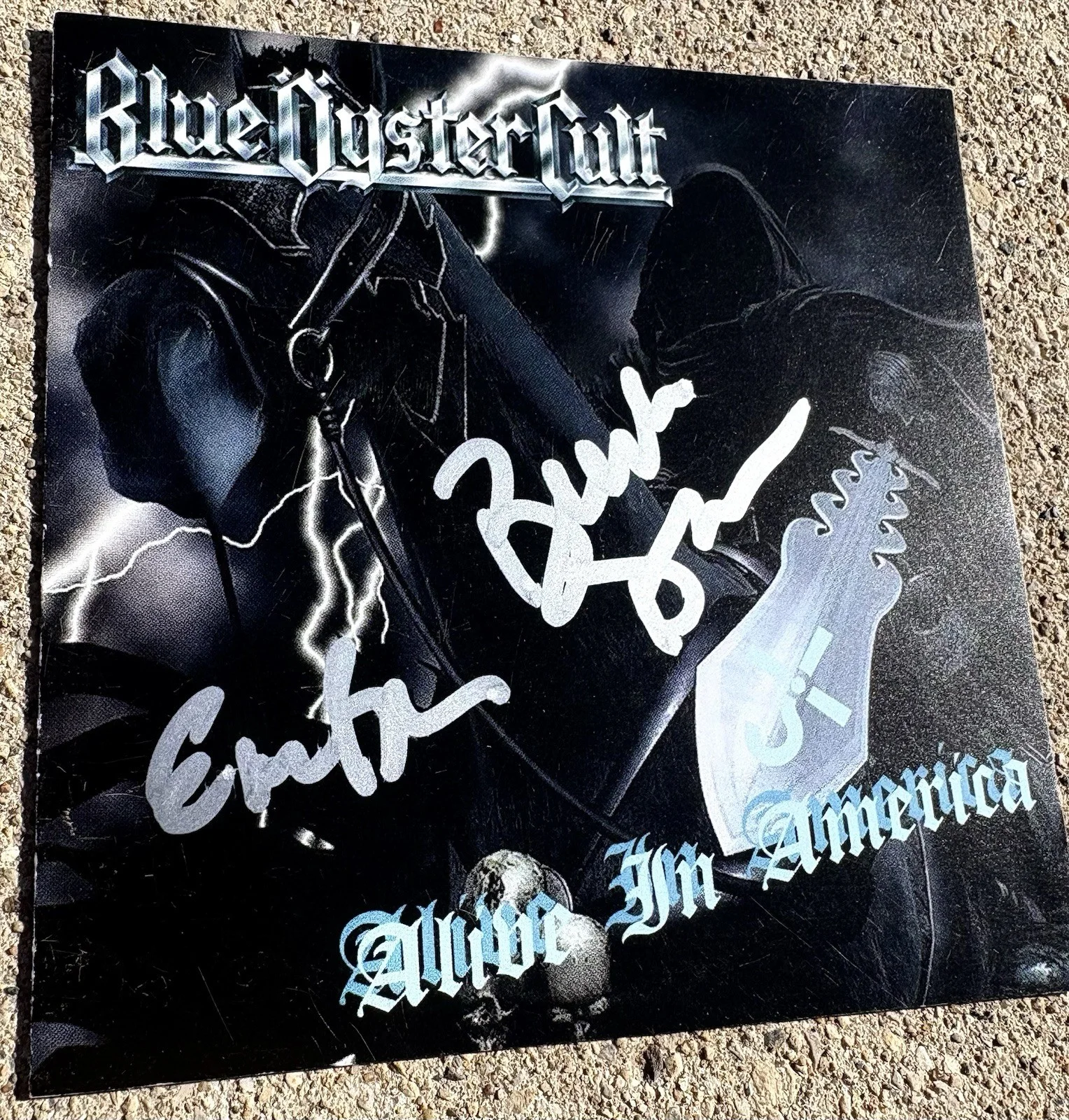 BLUE OYSTER CULT SIGNED CD JSA COA Alive In America, image 2