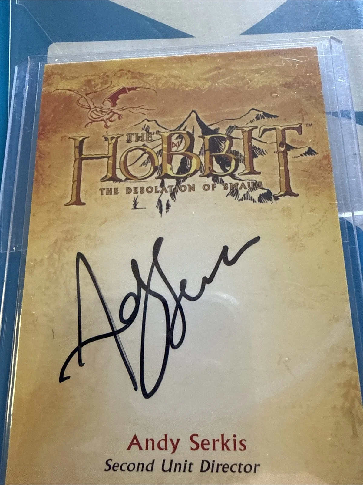 Andy Serkis — THE HOBBIT Autograph Card / ANDY SERKIS 2nd Unit Director / Gollum Actor LOTR, image 4