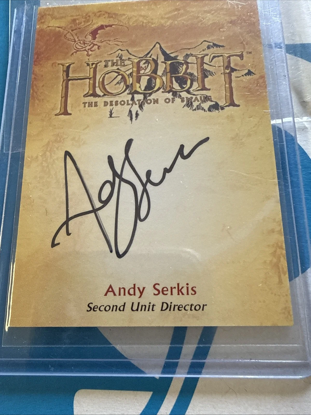 Andy Serkis — THE HOBBIT Autograph Card / ANDY SERKIS 2nd Unit Director / Gollum Actor LOTR, image 5