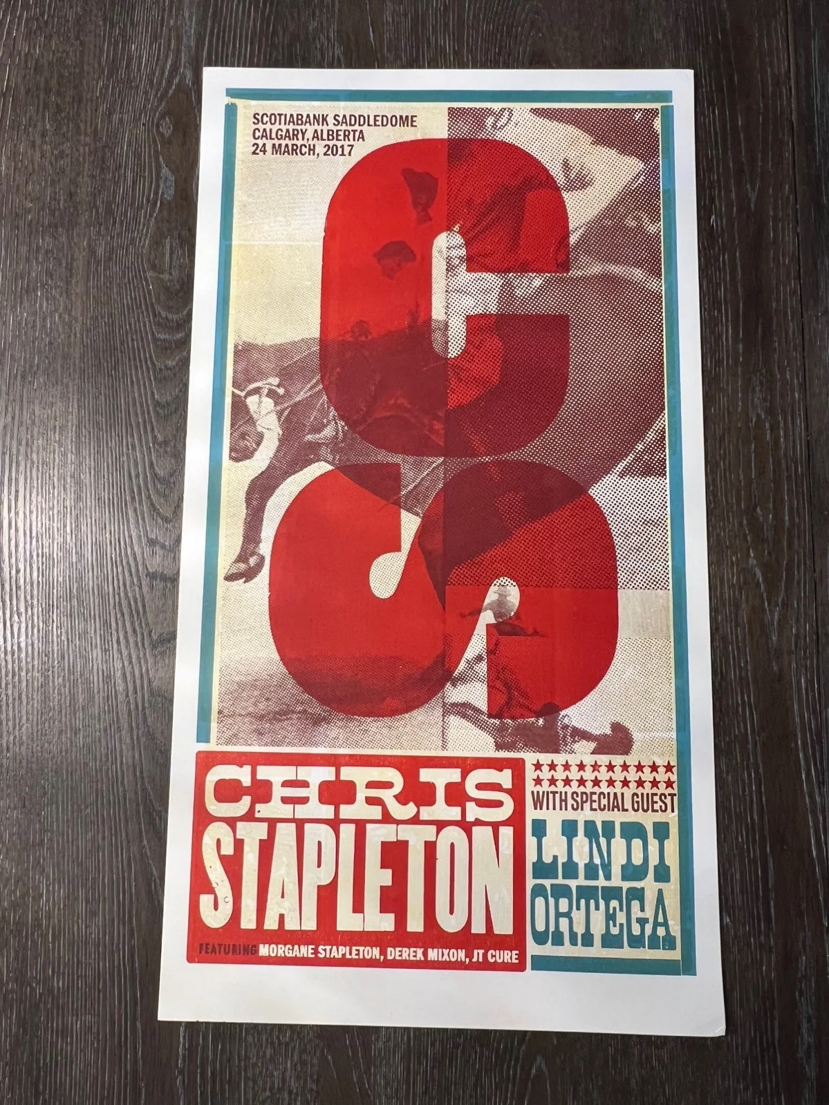 CHRIS STAPLETON Original 12X23 CONCERT TOUR POSTER - CALGARY Alberta 2017, image 5