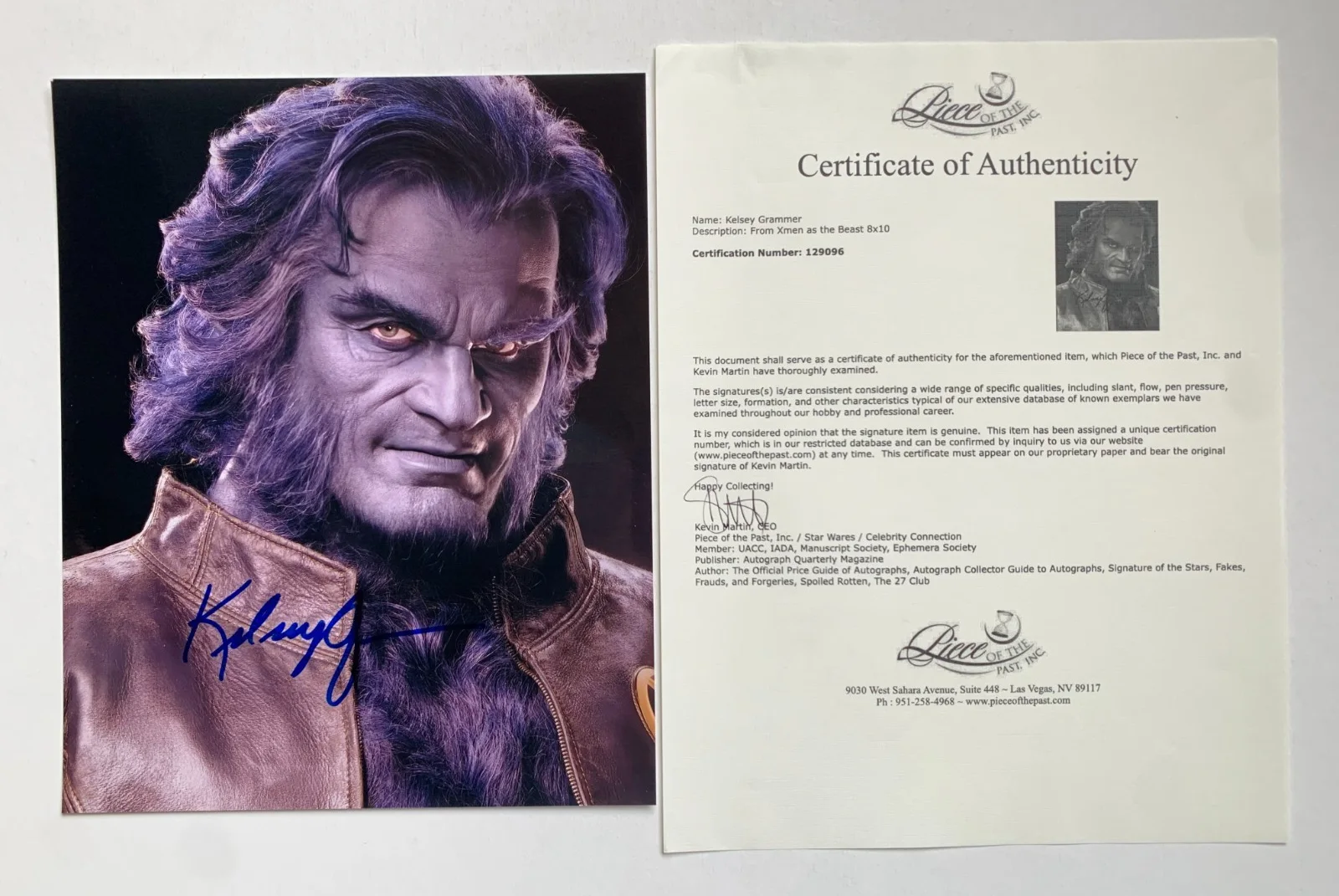 Kelsey Grammer — KELSEY GRAMMER "Beast" signed X-MEN movie photo with COA, 8"x10", image 3