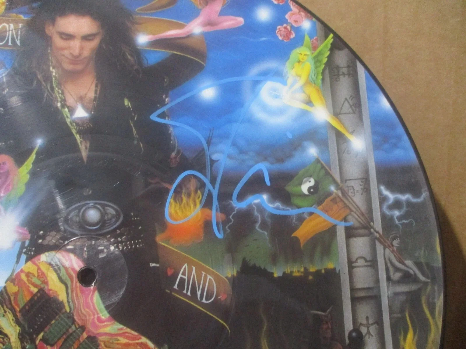 STEVE VAI JSA CERTIFIED AUTHENTIC AUTOGRAPHED/SIGNED UK IMPORT PICTURE DISC, image 3