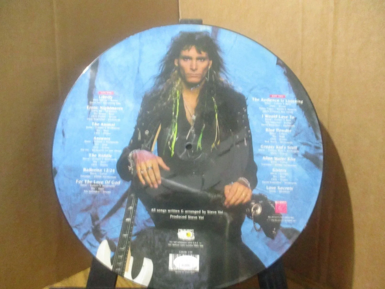 STEVE VAI JSA CERTIFIED AUTHENTIC AUTOGRAPHED/SIGNED UK IMPORT PICTURE DISC, image 4