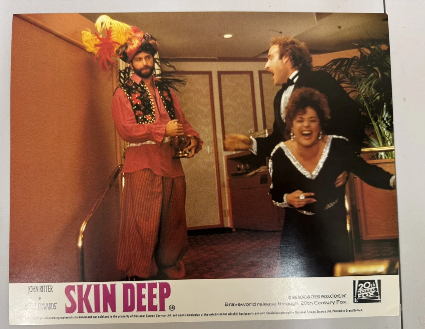 RARE VINTAGE 10x8 UK FOH LOBBY CARD STILL SET(x8) - SKIN DEEP - JOHN RITTER, изображение 2