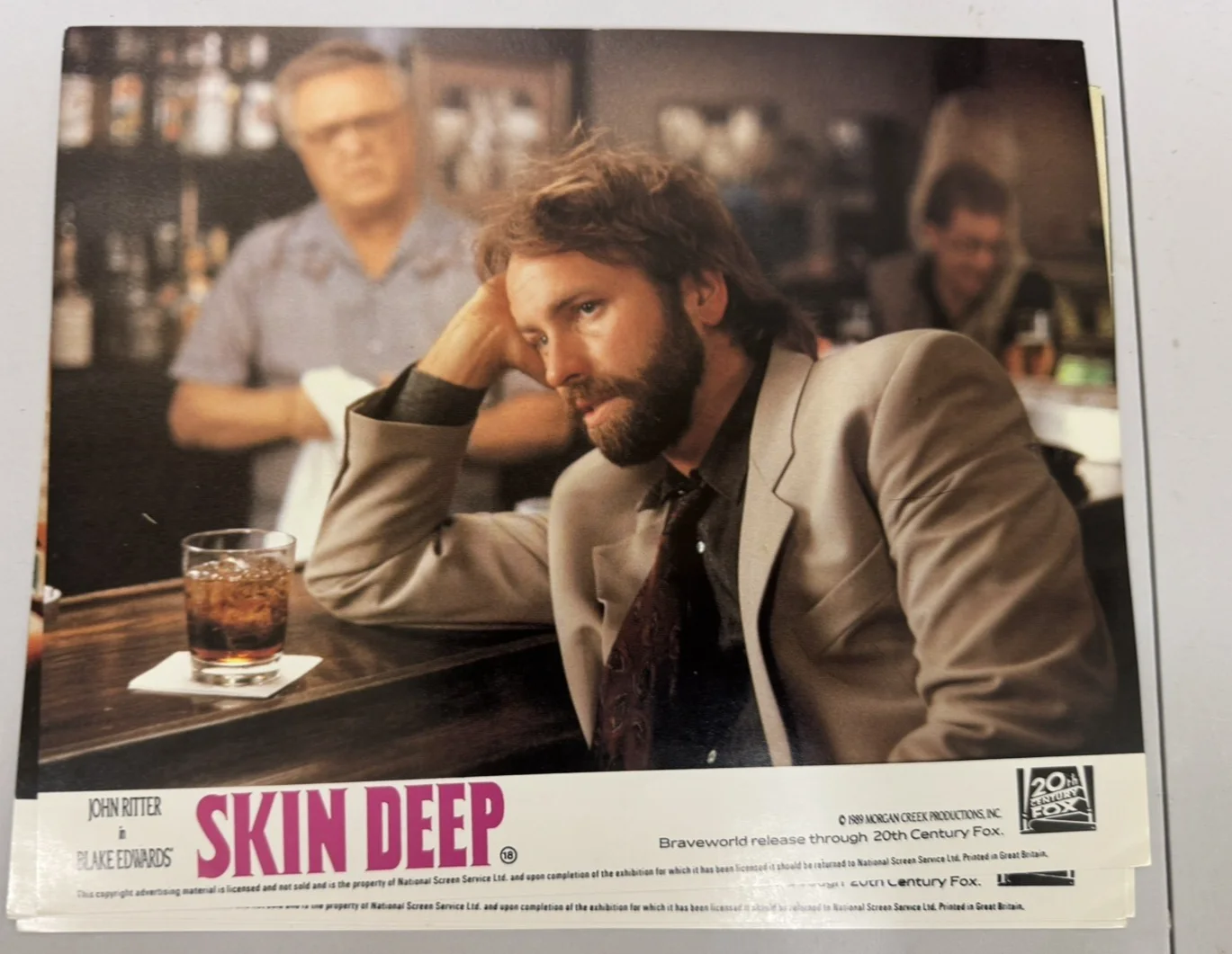 RARE VINTAGE 10x8 UK FOH LOBBY CARD STILL SET(x8) - SKIN DEEP - JOHN RITTER, изображение 3