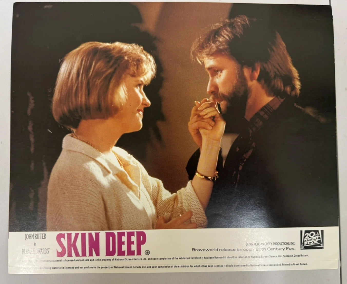 RARE VINTAGE 10x8 UK FOH LOBBY CARD STILL SET(x8) - SKIN DEEP - JOHN RITTER, изображение 4