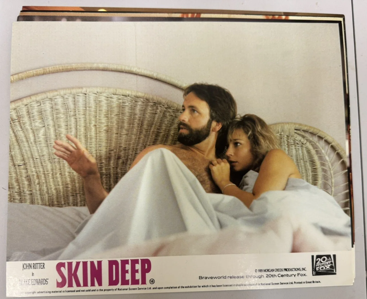 RARE VINTAGE 10x8 UK FOH LOBBY CARD STILL SET(x8) - SKIN DEEP - JOHN RITTER, изображение 5
