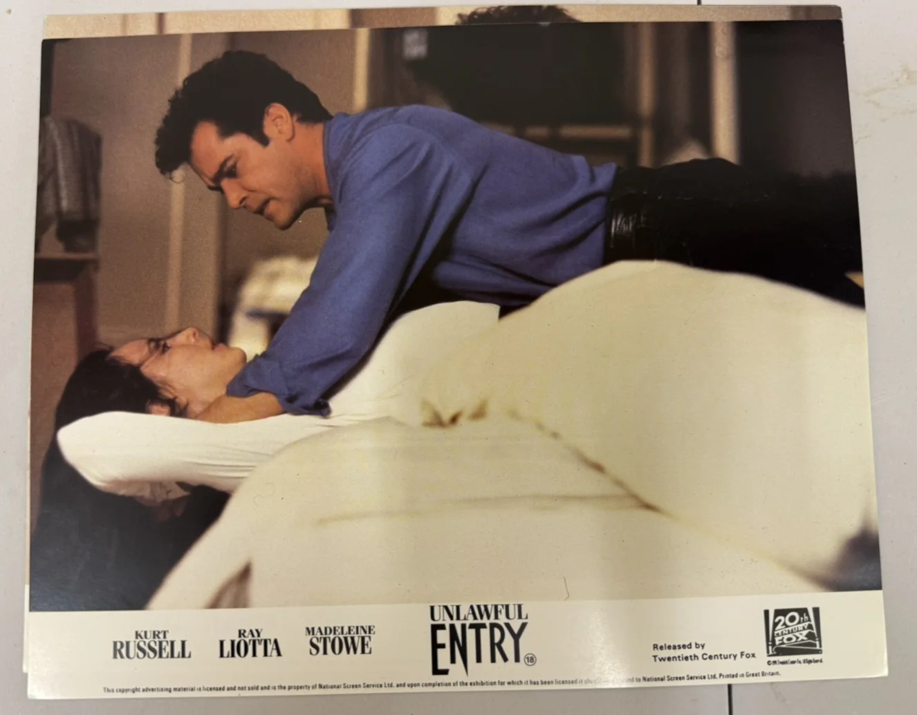 Unlawful Entry set of 8 Original 1992 Lobby Cards Kurt Russell Madeleine Stowe, изображение 3