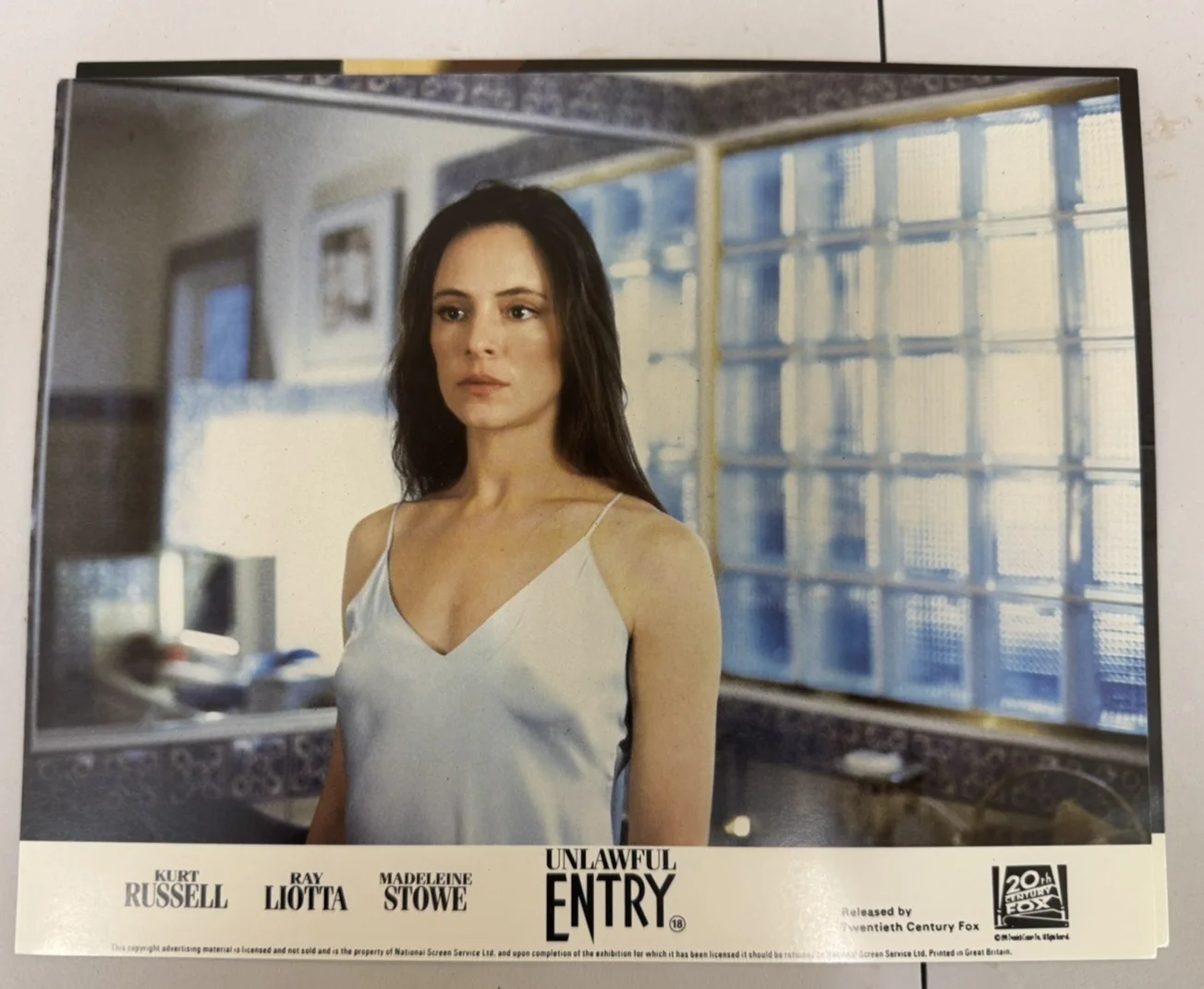 Unlawful Entry set of 8 Original 1992 Lobby Cards Kurt Russell Madeleine Stowe, изображение 4