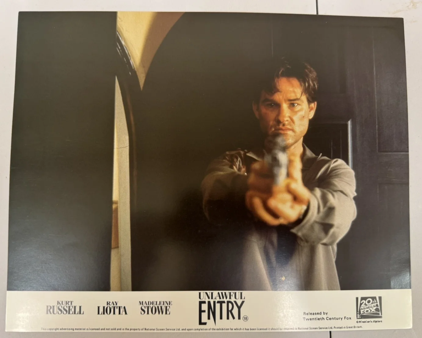 Unlawful Entry set of 8 Original 1992 Lobby Cards Kurt Russell Madeleine Stowe, изображение 5