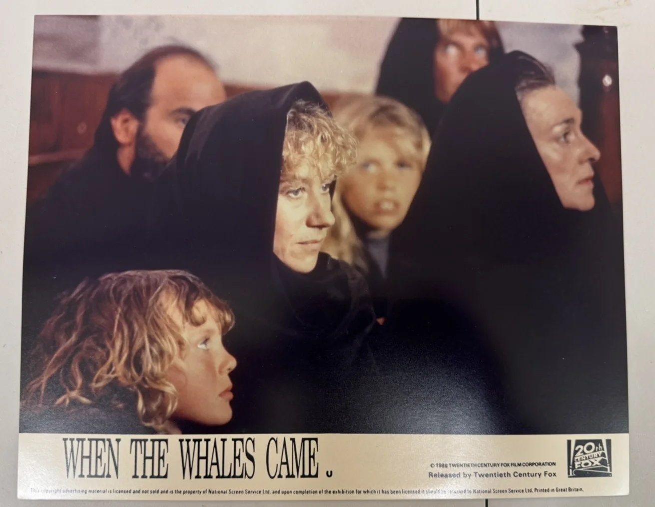 WHEN THE WHALES CAME - x8 LOBBY CARD PAUL SCOFIELD HELEN MIRREN 1989, изображение 5