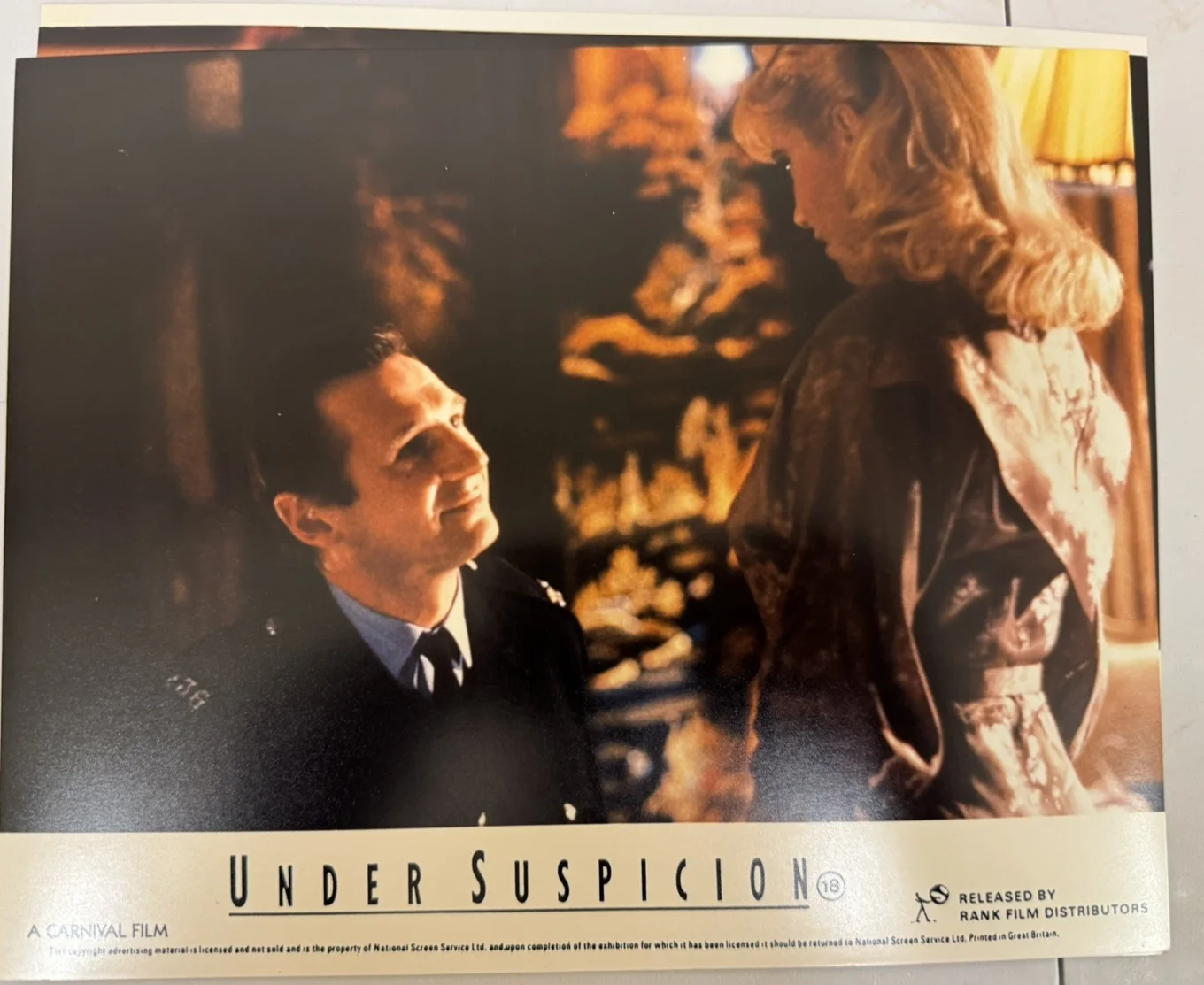 UNDER SUSPICION, SET OF 8 US LOBBY CARDS, 1991, LIAM NEESON, изображение 2