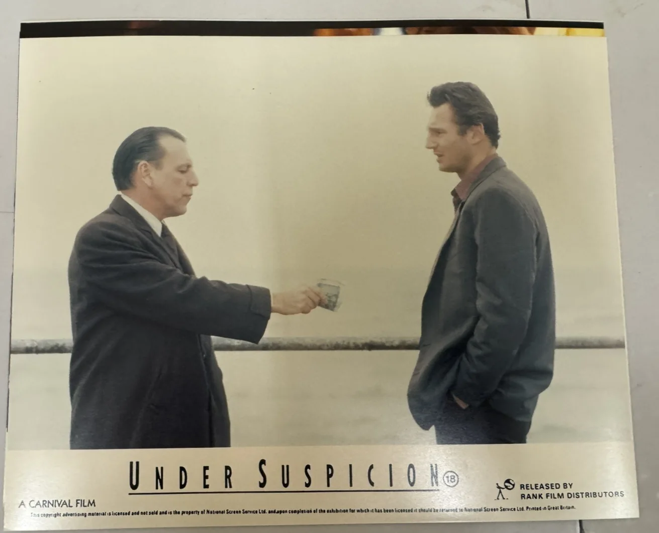 UNDER SUSPICION, SET OF 8 US LOBBY CARDS, 1991, LIAM NEESON, изображение 3