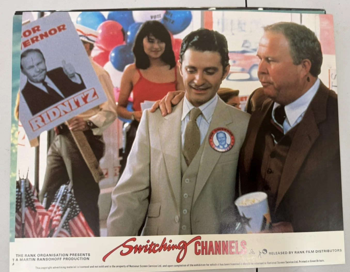 SWITCHING CHANNELS ORIGINAL 8X10 LOBBY CARD SET OF 8 1988 BURT REYNOLDS REEVE, изображение 5