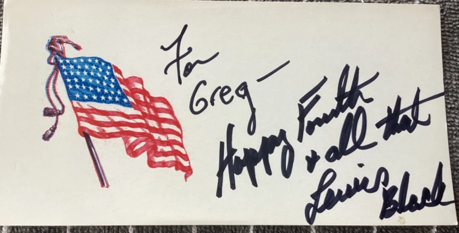 Lewis Black — Comedian LEWIS BLACK Personally Autographed Signed INDEX Card FreeShip