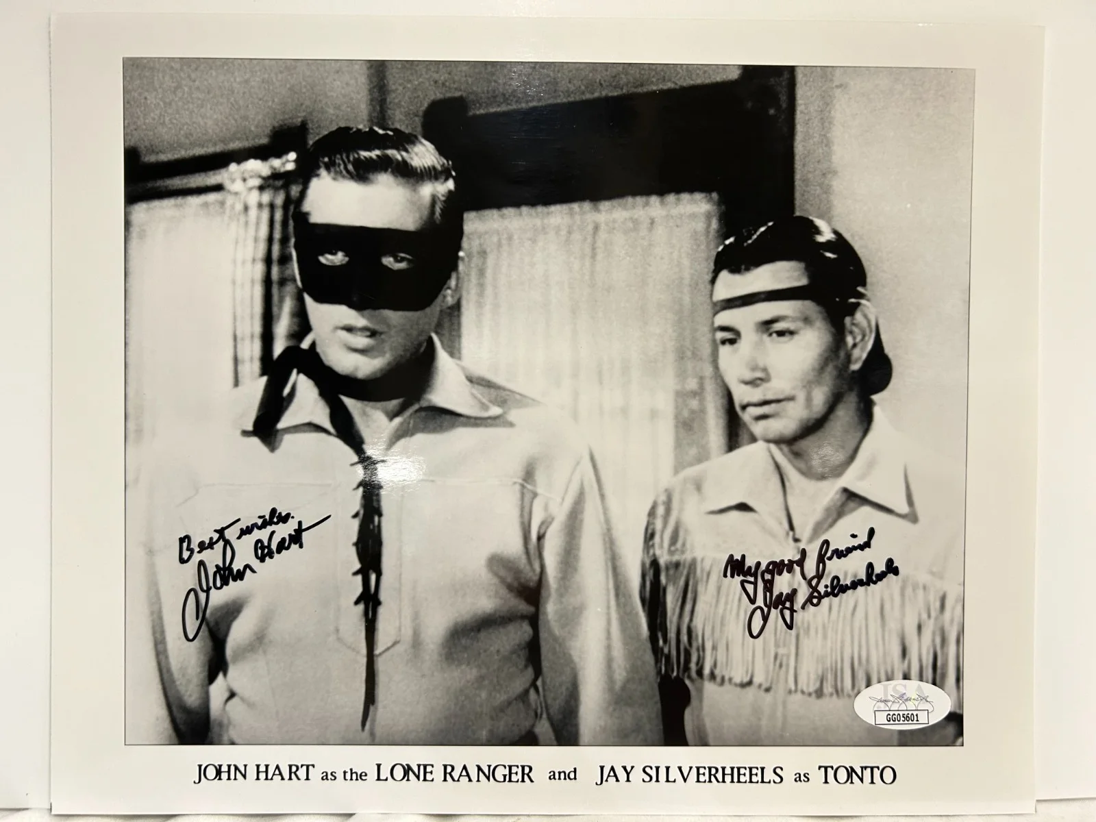 John Hart — The Lone Ranger & Tonto Photo Signed by John Hart - 8x10 / JSA