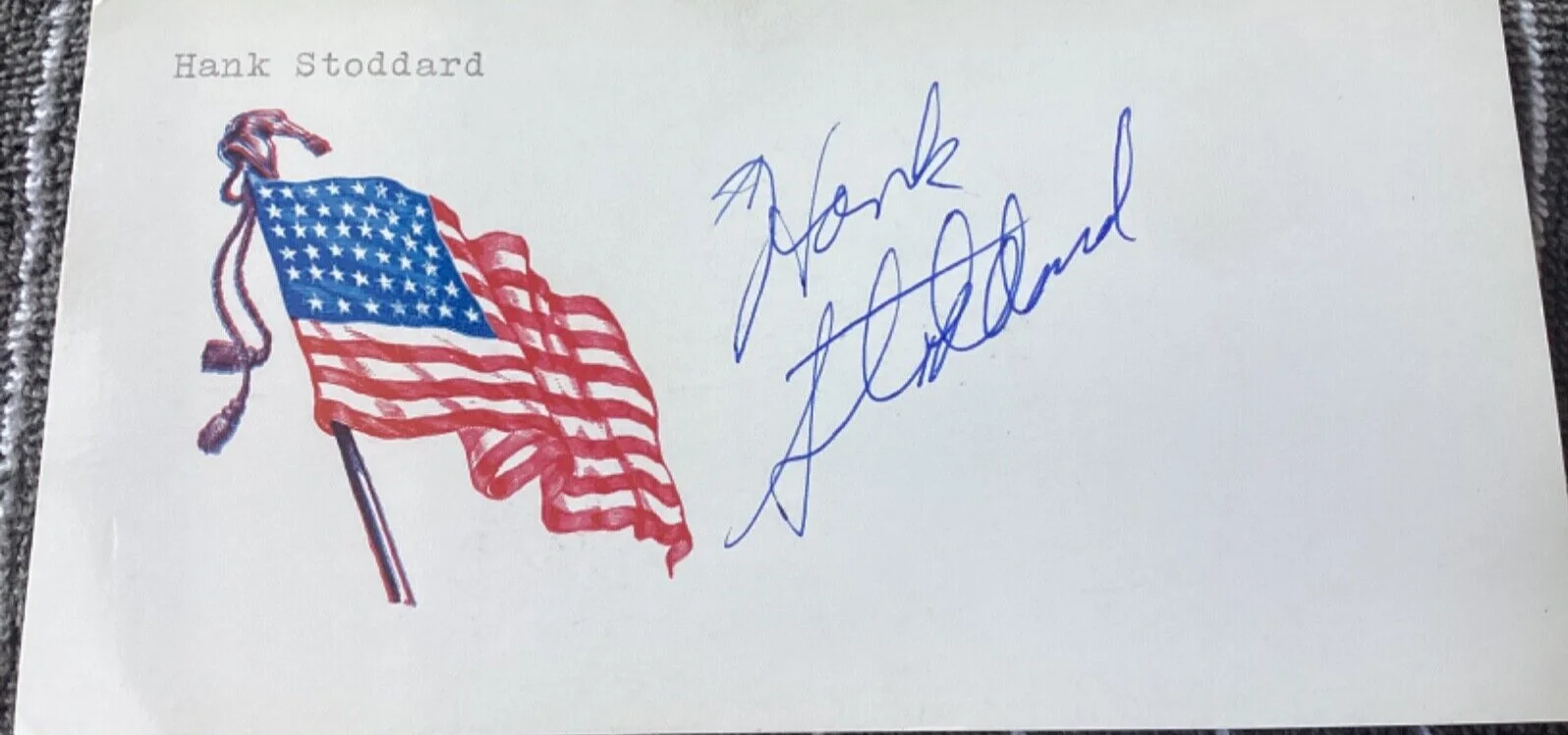 Hank Stoddard — Announcer WTMJ TV 4 HANK STODDARD Personally Autographed Signed Card FreeShip