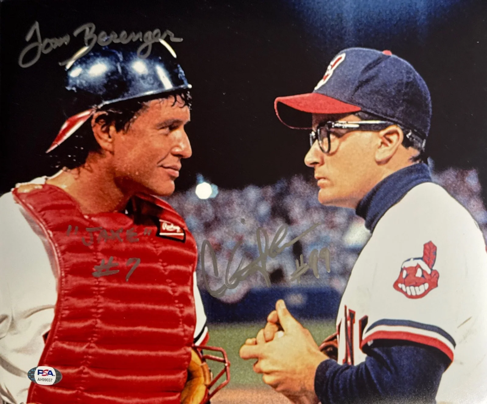Charlie Sheen — Charlie Sheen & Tom Berenger 11x14 Major League PSA AH99037, изображение 2
