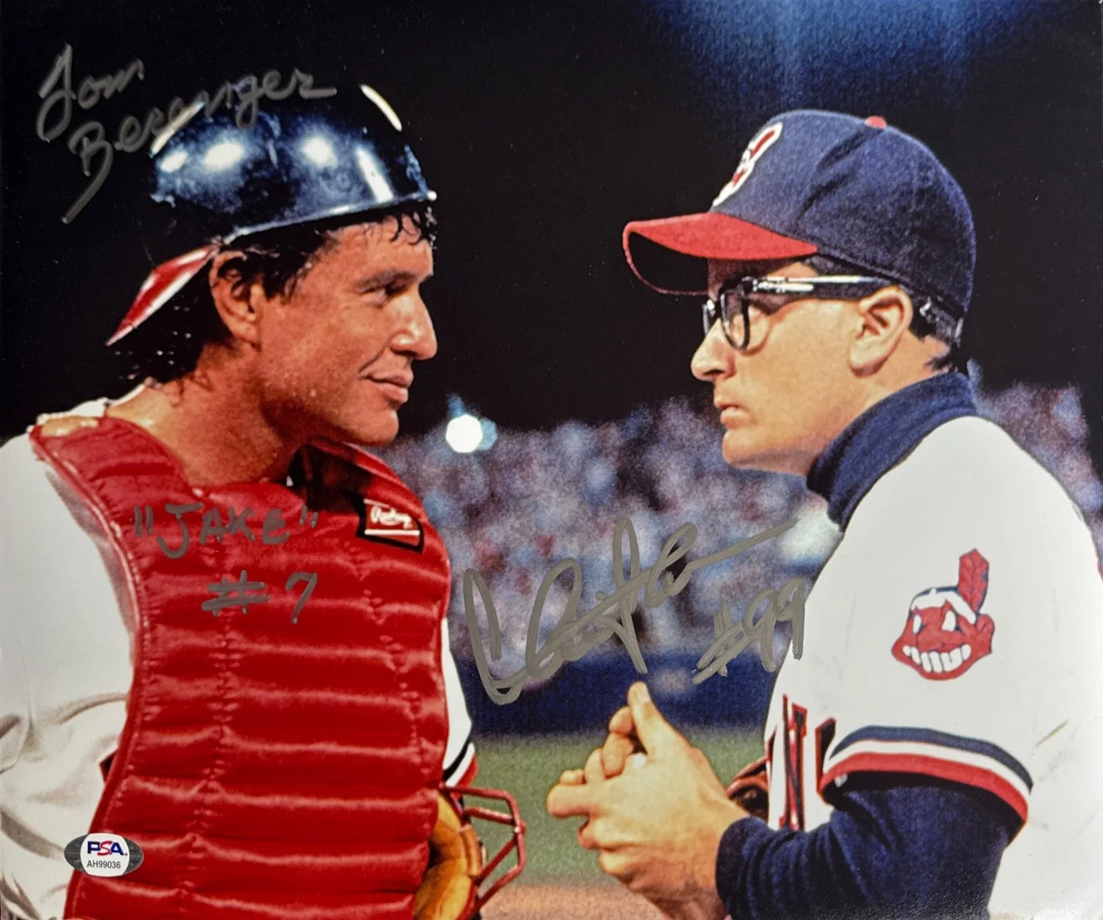 Charlie Sheen — Charlie Sheen & Tom Berenger 11x14 Major League PSA AH99036, изображение 2