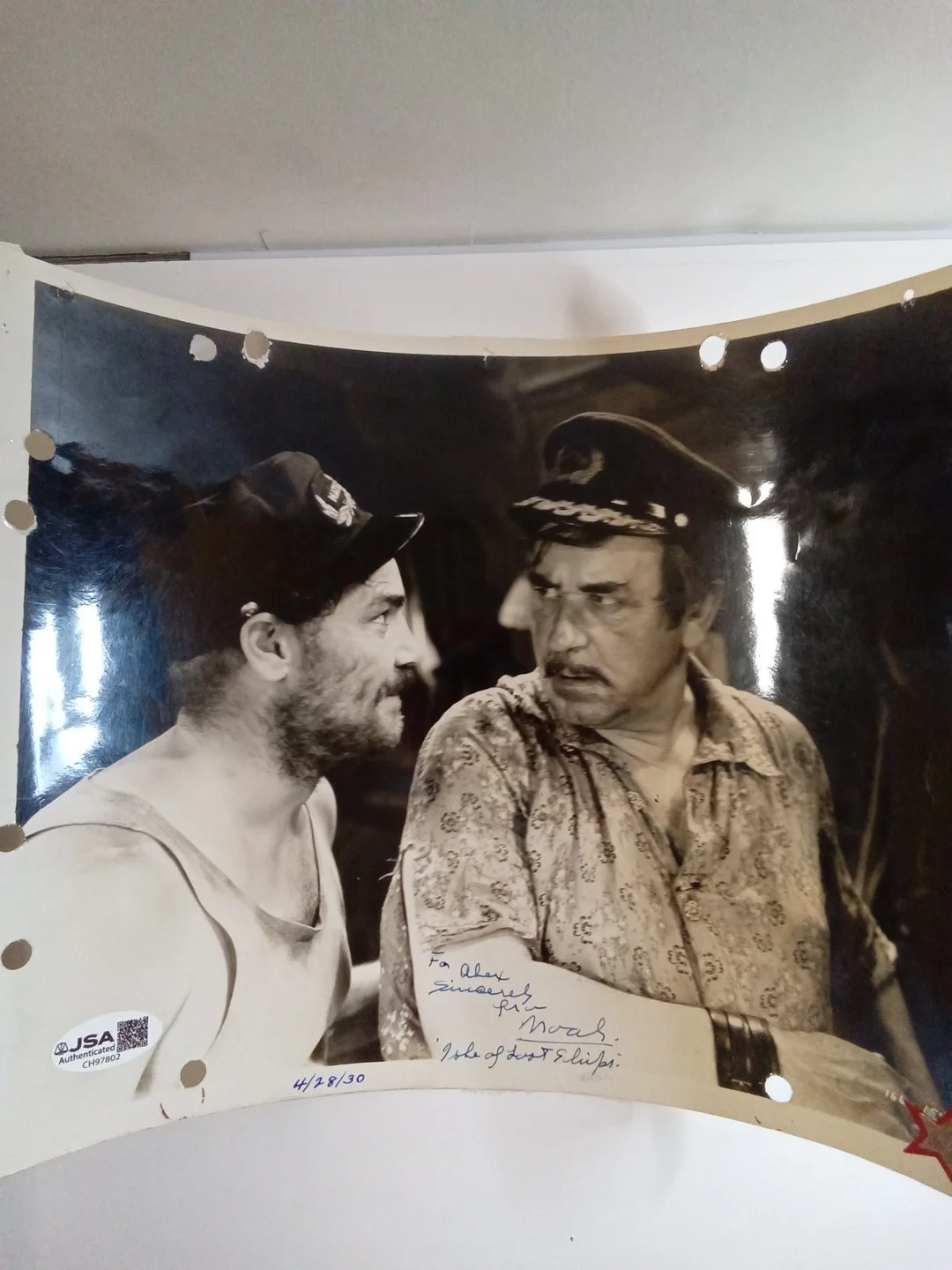 Noah Beery Sr. Signed Inscribed Isle Of Lost Ships 8x10 Photo Silent Film JSA, изображение 2