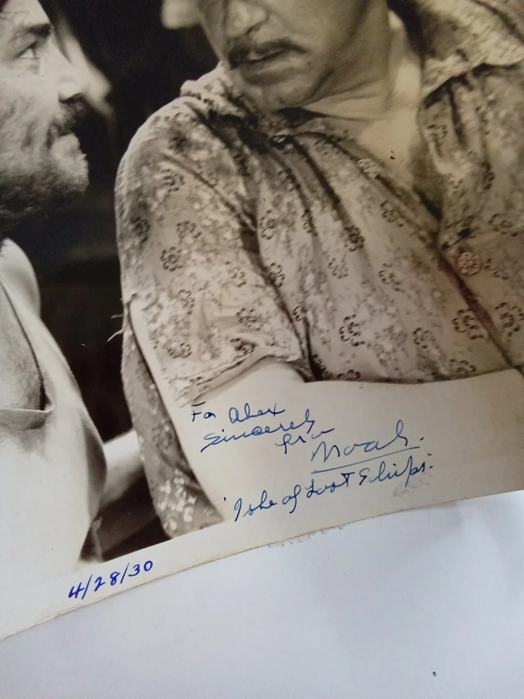 Noah Beery Sr. Signed Inscribed Isle Of Lost Ships 8x10 Photo Silent Film JSA, изображение 3