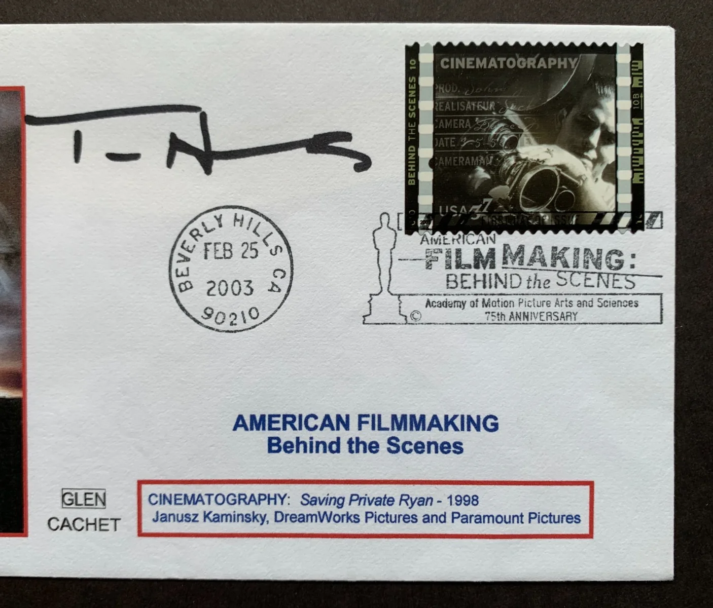 Tom Hanks — TOM HANKS signed First Day Cover FDC, with COA. Saving Private Ryan movie, image 5