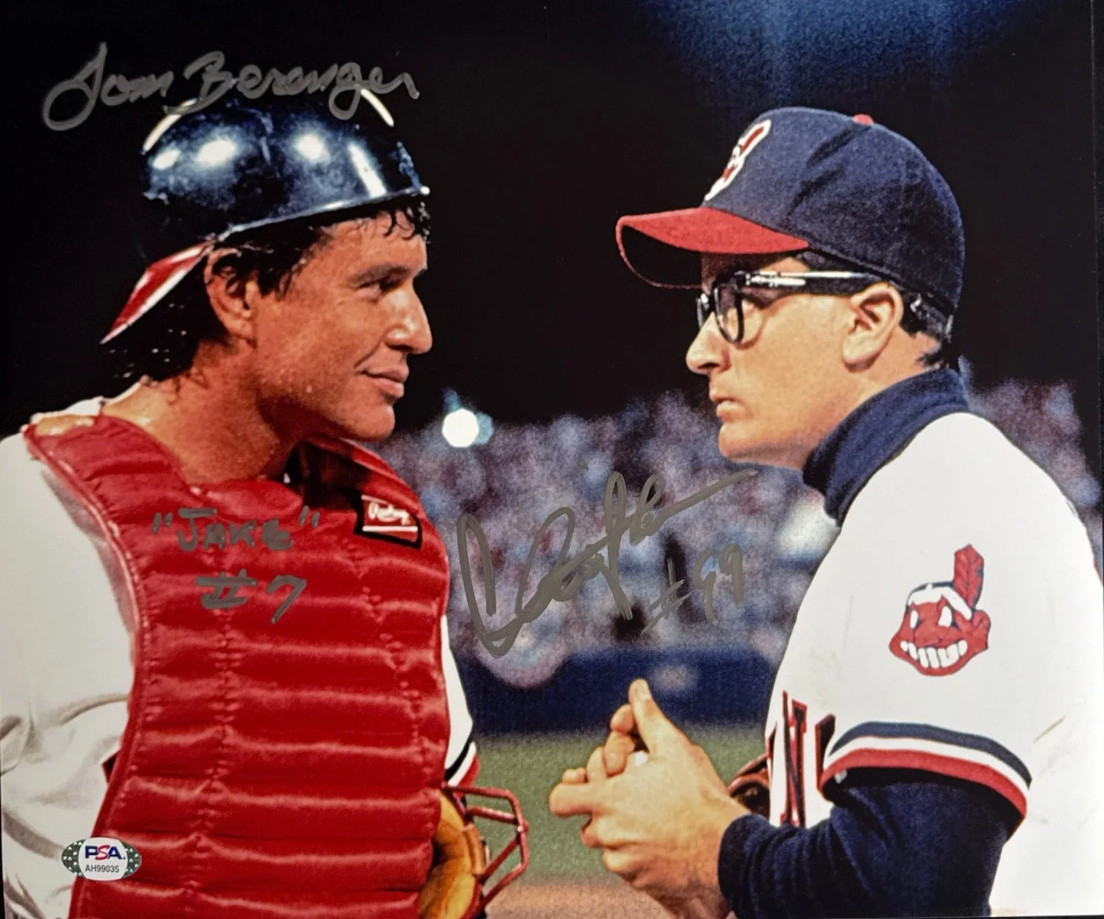 Charlie Sheen — Charlie Sheen & Tom Berenger 11x14 Major League PSA AH99035, изображение 2
