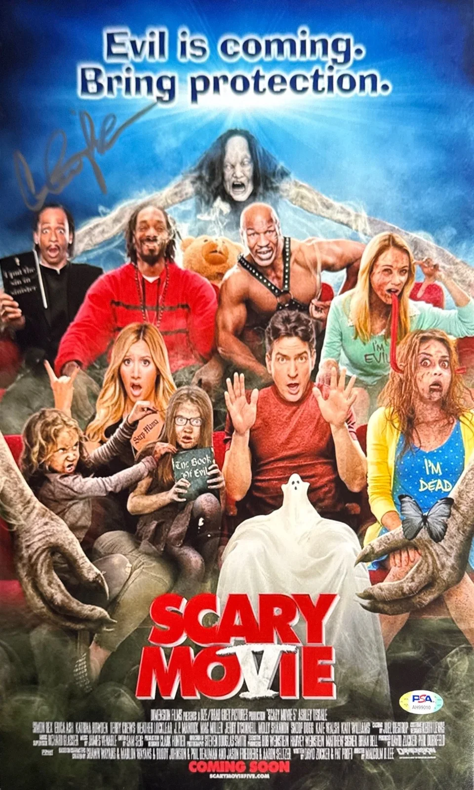 Charlie Sheen — Charlie Sheen Signed 11x17 Scary Movie Photo PSA AH99010, изображение 2