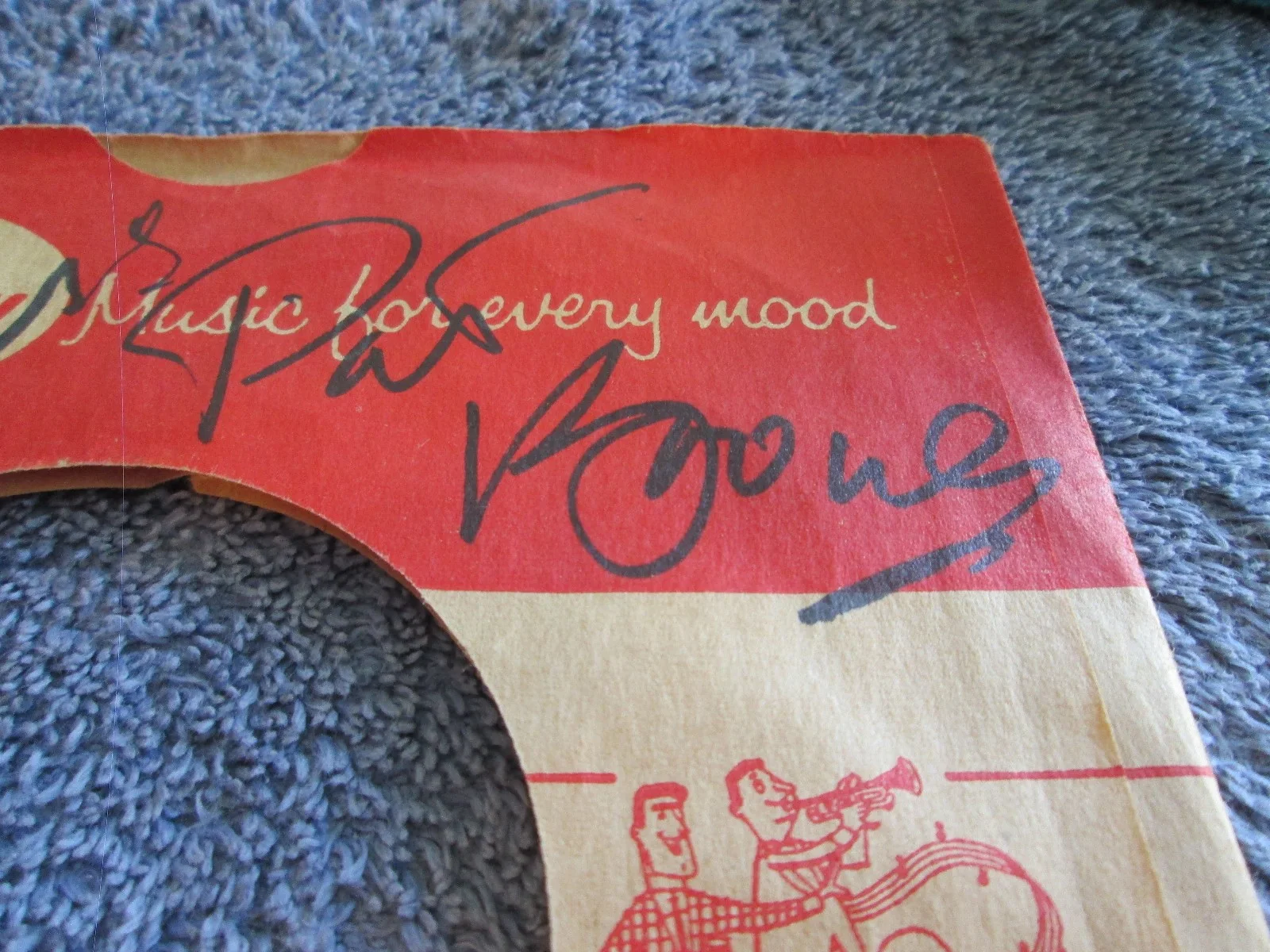 Pat Boone -Signed- MERCURY SLEEVE WITH INSCRIPTION-VOT FOR CLYDE CUMMINGS-V=VG T, image 4
