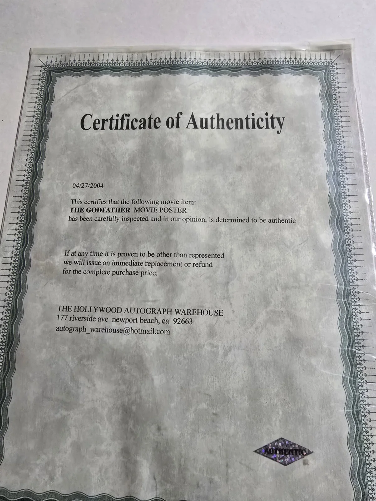 25th Anniversary Picture Signed by Marlon Brando. Picture Is Authenticated COA, изображение 3