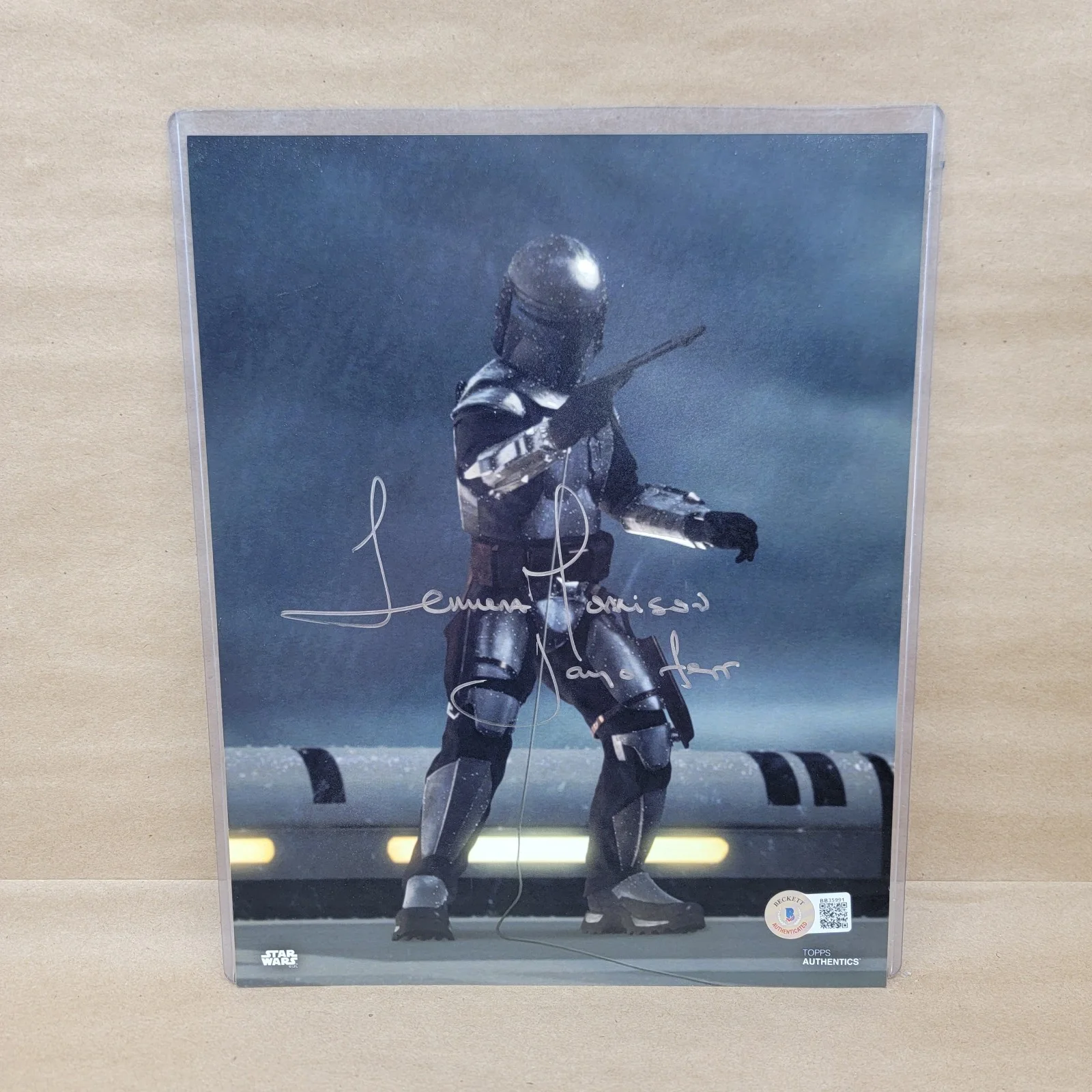 temuera morrison — Temuera Morrison As Jango Fett 8x10 Star Wars Autograph Beckett Authenticated