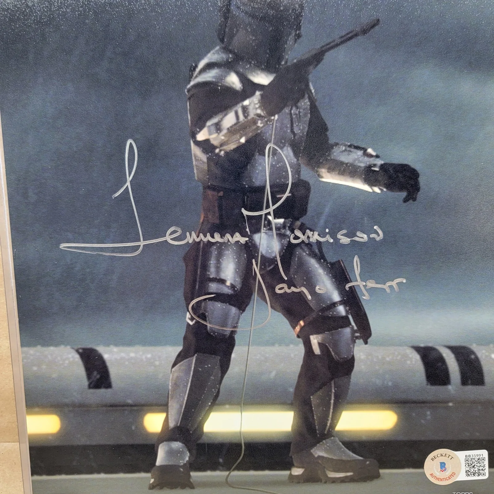 temuera morrison — Temuera Morrison As Jango Fett 8x10 Star Wars Autograph Beckett Authenticated, изображение 2