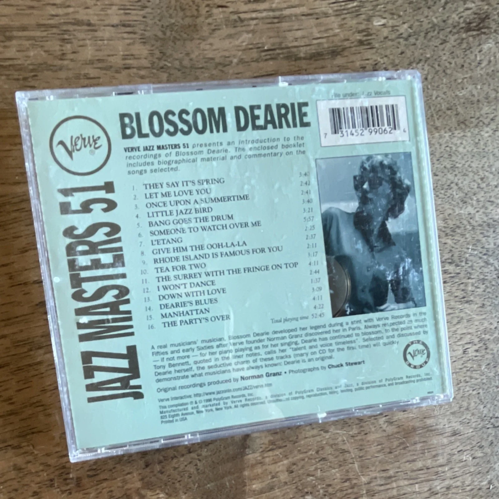 Blossom Dearie Verve Jazz Masters 51 Autographed CD & Booklet Original, image 5