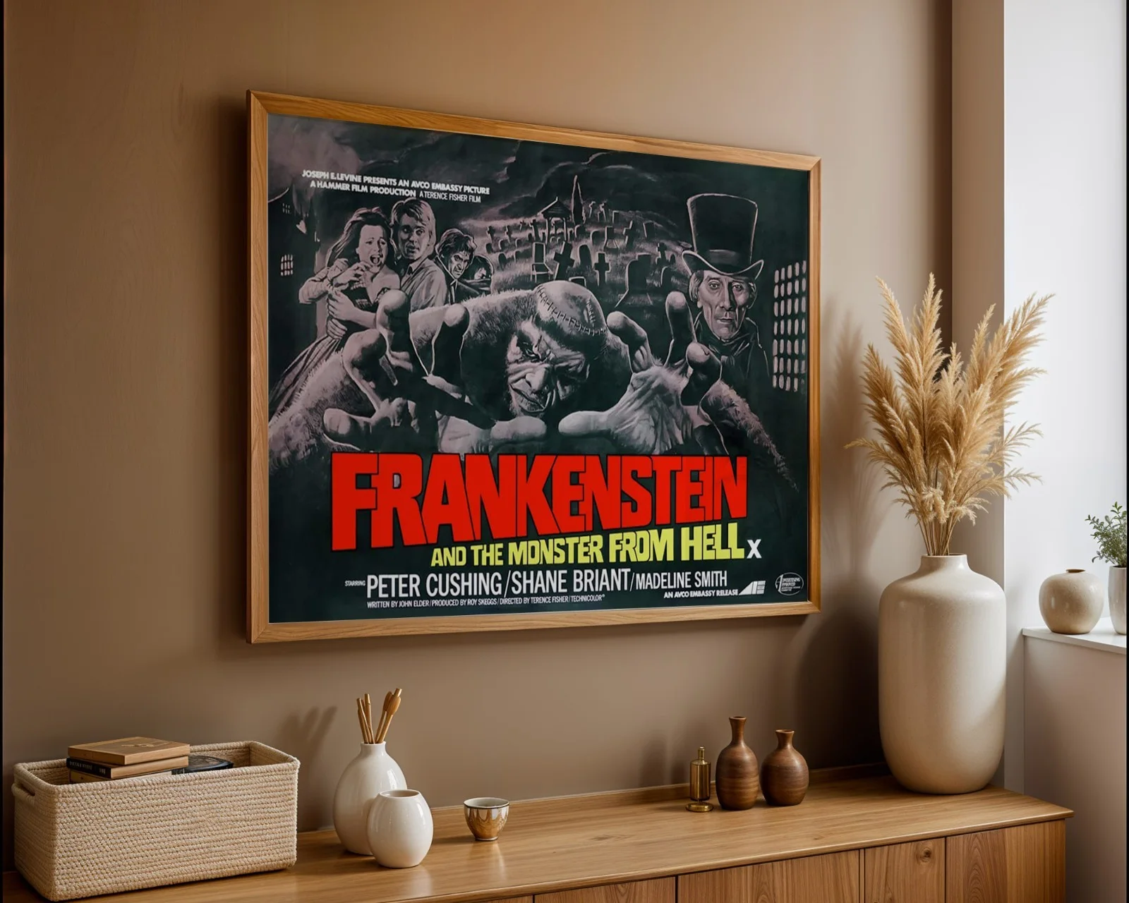 Frankenstein And The Monster From Hell - Restored 30" x 40" UK Quad Poster, изображение 3
