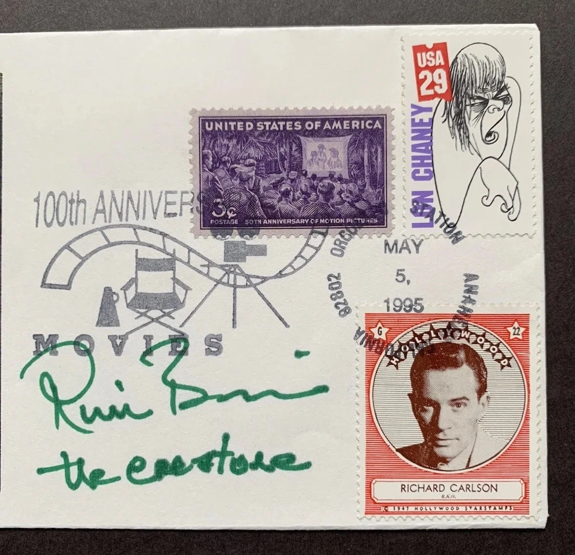 Ricou Browning — RICOU BROWNING signed First Day Cover FDC, with COA. Creature From Black Lagoon, image 5