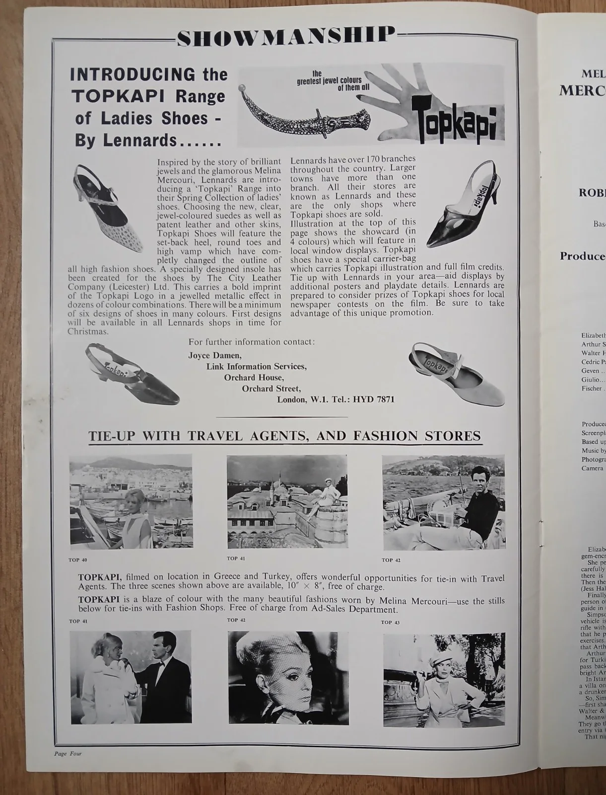 TOPKAPI (1964) rare original UK Exhibitors Campaign Press Book, image 5