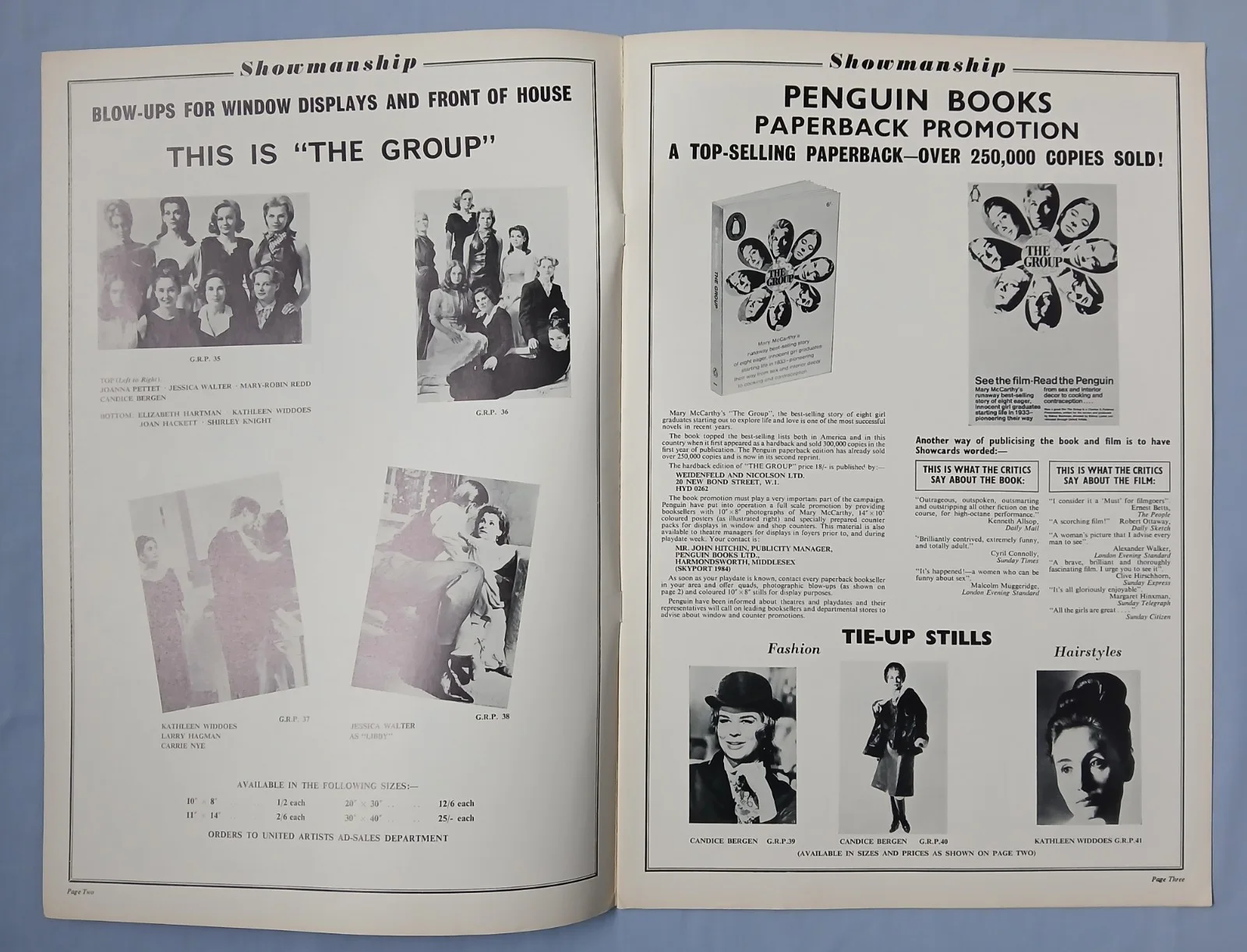 THE GROUP (1966) rare original UK Exhibitors Campaign Press Book - Sidney Lumet, image 2
