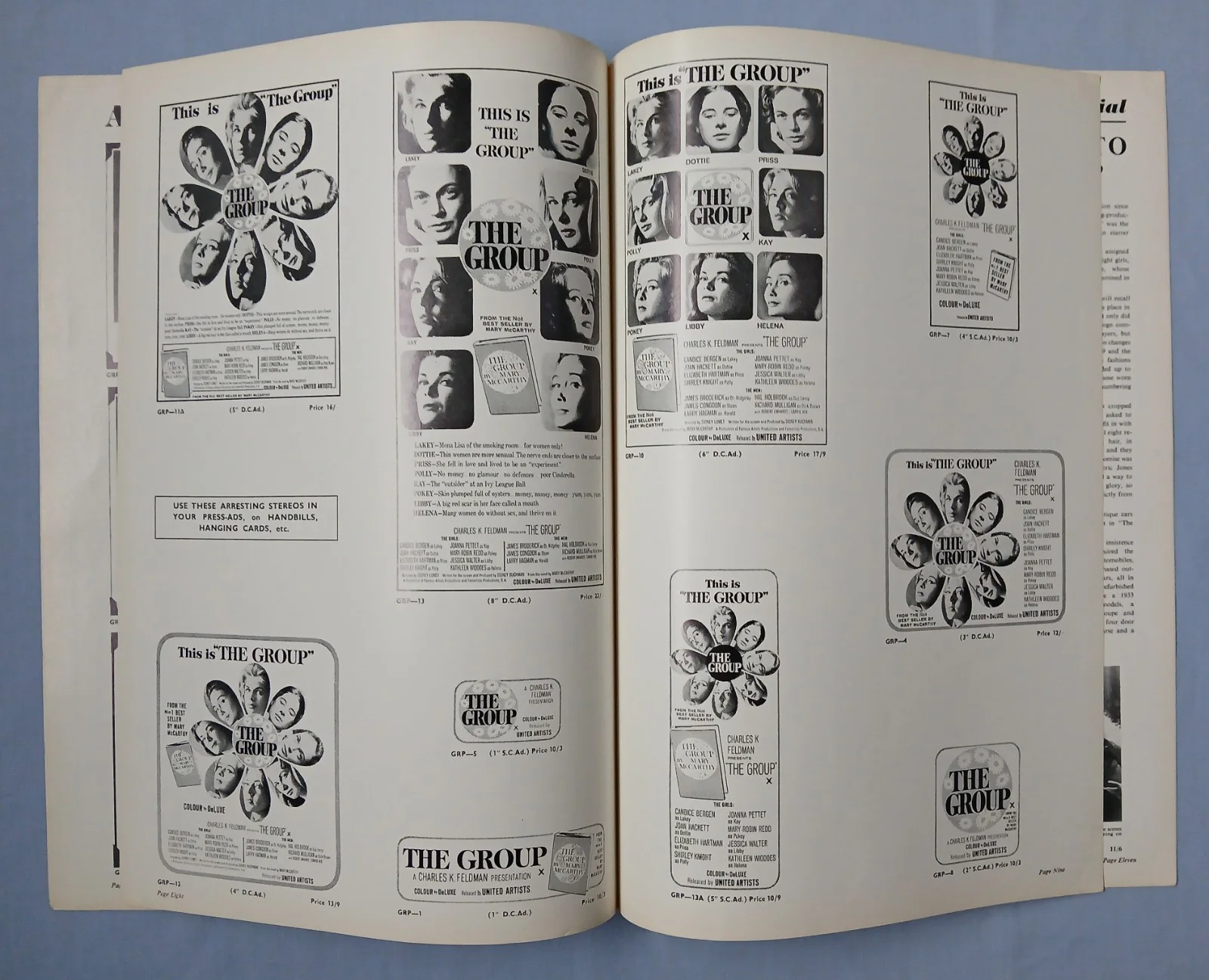 THE GROUP (1966) rare original UK Exhibitors Campaign Press Book - Sidney Lumet, image 5