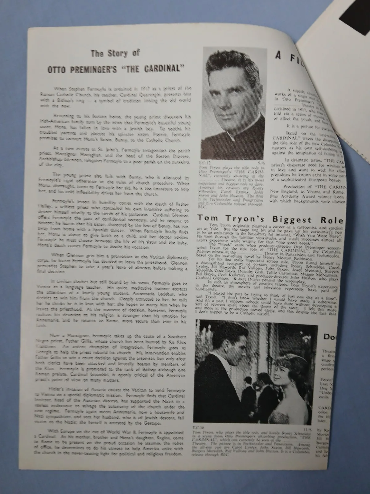 THE CARDINAL (1963) rare original UK Exhibitors Campaign Press Book, image 4