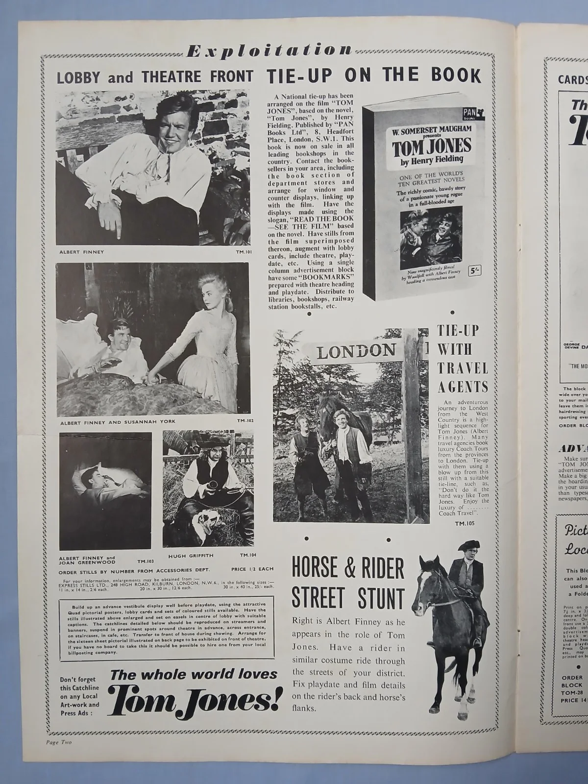 TOM JONES (1963) rare original UK Exhibitors Campaign Press Book - Albert Finney, изображение 4